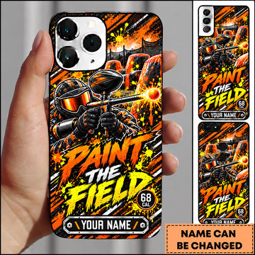 Maxcorners Paintball Paint The Field Action Design Personalized Name 3D Phone Case