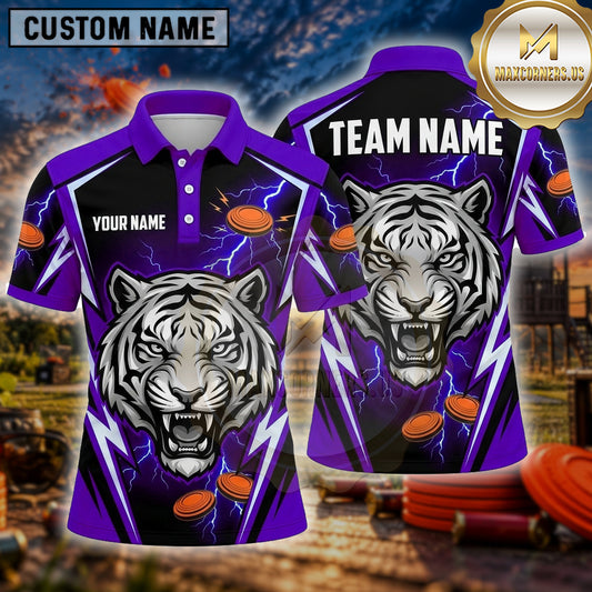 Maxcorners Trap Shooting Shirt Tiger Roaring Sports Jersey Multiple Options Personalized Name, Team Name 3D Shirt