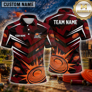 Maxcorners Clay Shooting Dynamic Target Burst Multiple Options Personalized Name, Team Name 3D Shirt