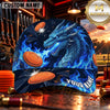 Maxcorners Blue Dragon Shooting Targets Trap Shooting Personalized Name 3D Cap