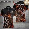 Maxcorners Darts Eagle Dartboard Flame Strike Multiple Options Personalized Name, Team Name 3D Shirt
