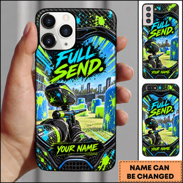 Maxcorners Paintball Full Send Speedball Action Personalized Name 3D Phone Case
