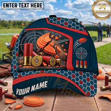 Maxcorners Trap Shooting Honeycomb Ammo Target Design Multiple Options Personalized Name 3D Cap