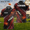 (5 Colors) Maxcorners Trap Shooting PULL Shotgun Clay Targets Geometric Grunge Multiple Options Personalized Name, Team Name 3D Shirt