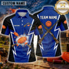 Maxcorners Trap Shooting Shirt Skull Electric Lightning Multiple Options Personalized Name, Team Name 3D Shirt