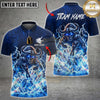Maxcorners Bowling Raging Bull Lightning Bowling Strike Multiple Options Personalized Name, Team Name 3D Shirt