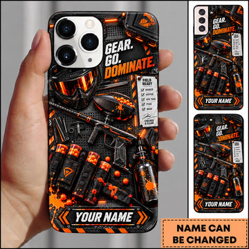 Maxcorners Paintball Gear Up Dominate Tactical Equipment Personalized Name 3D Phone Case