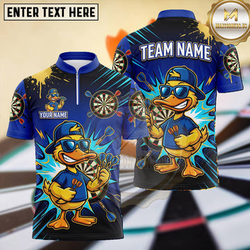 Maxcorners Cool Duck Sports Champion Dartboard Multiple Options Personalized Name, Team Name 3D Shirt