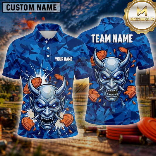 Maxcorners Trap Shooting Shirt Demon Fierce Monster Face Multiple Options Personalized Name, Team Name 3D Shirt