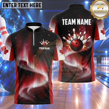 Maxcorners USA Bowling Jersey Frozen Flag Starburst Multiple Options Personalized Name, Team Name 3D Shirt