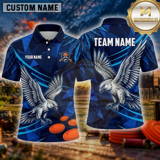 Maxcorners Trap Shooting Shirt Eagle Multiple Options Personalized Name, Team Name 3D Shirt