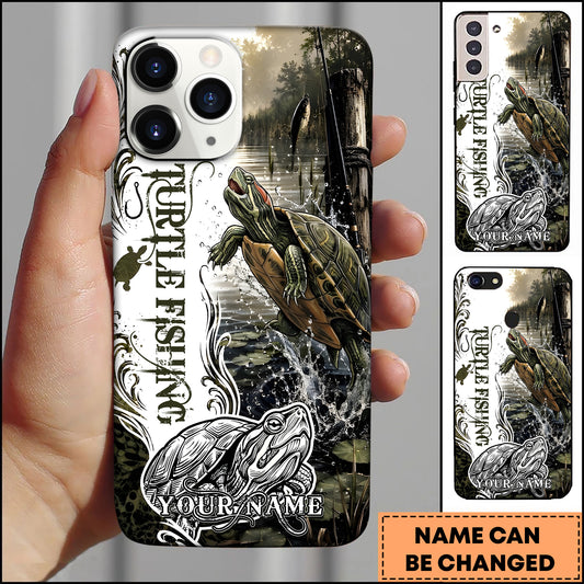 Maxcorners Fishing Turtle Lake Personalized 3D Phone Case