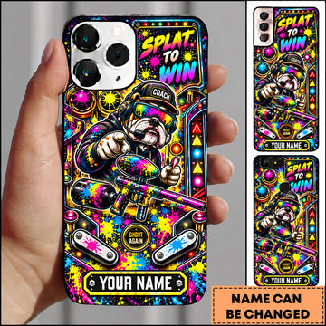 Maxcorners Paintball Splat To Win Arcade Design Personalized Name 3D Phone Case
