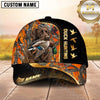 Maxcorners Blaze Orange Forest Camo Duck Hunting Dog Cap, Multiple Breeds Personalized Name 3D Cap