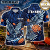 Maxcorners Eagle Flying Target Hunter Multiple Options Personalized Name, Team Name 3D Shirt