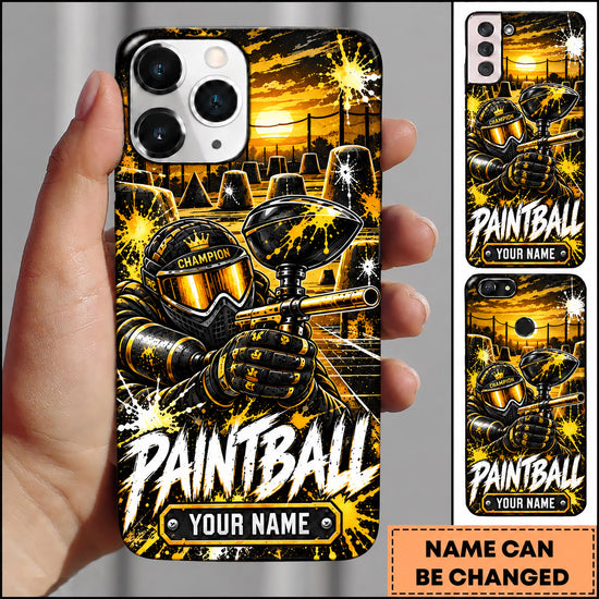 Maxcorners Paintball Elite Armored Player Personalized Name 3D Phone Case