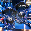 Maxcorners Mystic Crystal Cluster 8 Ball Billiards Multiple Options Personalized Name, Team Name 3D Shirt