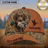 Maxcorners Tan Leather Marsh Camo Dog Hunting Multicolor Options Personalized Name 3D Cap
