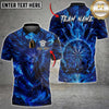 Maxcorners Darts Dark Eagle Flaming Dartboard Multiple Options Personalized Name, Team Name 3D Shirt