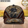 Maxcorners Wood Grain Geometric Marsh Camo Dog Hunting Multicolor Options Personalized Name 3D Cap