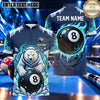 Maxcorners Polar Bear Arctic Ice 8 Ball Pool Multiple Options Personalized Name, Team Name 3D Shirt