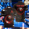 Maxcorners Digital Circuit Grid 8 Ball Pool Multiple Options Personalized Name, Team Name 3D Shirt
