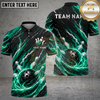 Maxcorners Bowling Wolf Cosmic Storm Multiple Options Personalized Name, Team Name 3D Shirt