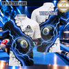 Maxcorners Frozen Lightning Ice Vortex Billiards Multiple Options Personalized Name, Team Name 3D Shirt