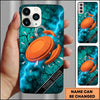 Maxcorners Electric Clay Explosion Blue Target Shooting Personalized Name Trap Shooting Phone Case