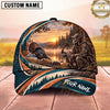 Maxcorners Hunting Skull Archer Sunset Lake Bow Hunting Design Multiple Options Personalized Name 3D Cap