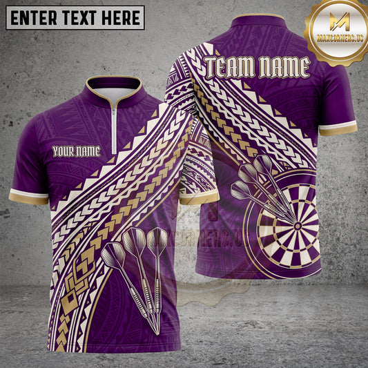 Maxcorners Darts Polynesian Tribal Spear Dartboard Pattern Multiple Options Personalized Name, Team Name 3D Shirt