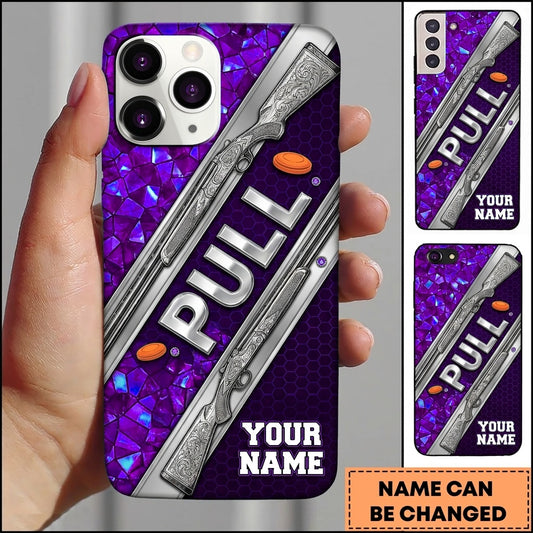 Maxcorners Target Reticle Pull Clay Target Personalized Name Trap Shooting Phone Case