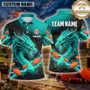 Maxcorners Dragon Twin Fire Breathing Multiple Options Personalized Name, Team Name 3D Shirt