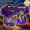 Maxcorners Tiger Fierce Predator Portrait Multiple Options Personalized Name, Team Name 3D Shirt