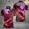 Maxcorners Bowling Samurai Warrior Sakura Flame Strike Multiple Options Personalized Name, Team Name 3D Shirt