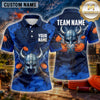 Maxcorners Trap Shooting Shirt Viking Helmet Multiple Options Personalized Name, Team Name 3D Shirt