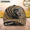 Maxcorners Black Wave Cross Marsh Camo Dog Hunting Multicolor Options Personalized Name 3D Cap