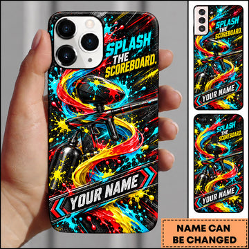 Maxcorners Paintball Splash The Scoreboard Speedball Personalized Name 3D Phone Case