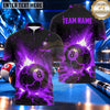 Maxcorners Explosive Lightning Burst 8 Ball Billiards Multiple Options Personalized Name, Team Name 3D Shirt