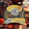 Maxcorners 12 Gauge Shell Metallic Badge Trap Shooting Personalized Name 3D Cap