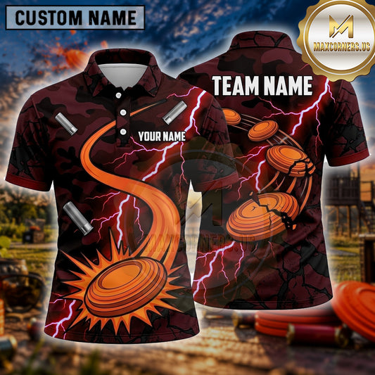Maxcorners Trap Shooting Shirt Clay Explosion Trail Multiple Options Personalized Name, Team Name 3D Shirt