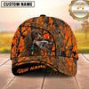 Maxcorners Blaze Orange Forest Camo Duck Hunting With Dogs Multi Options Personalized Name 3D Cap
