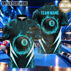 Maxcorners Geometric Lightning Flash Pool Multiple Options Personalized Name, Team Name 3D Shirt