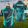 (5 Colors) Maxcorners Trap Shooting Shotgun Clay Target Technical Line Art Multiple Options Personalized Name, Team Name 3D Shirt