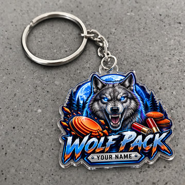 Maxcorners Wolf Pack Fierce Clay Target Design Custom Name Trap Shooting Custom Gift 2D Flat Acrylic Ornament, Keychain