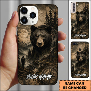 Maxcorners Hunting Black Bear Wilderness Personalized 3D Phone Case