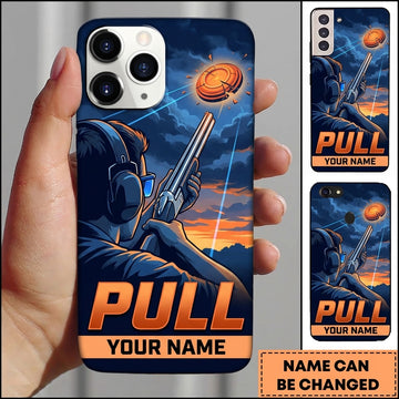 Maxcorners Shooting Range Champion Pull Clay Target Personalized Name Trap Shooting Phone Case