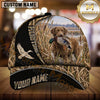 Maxcorners Black Geometric Marsh Camo Dog Hunting Multicolor Options Personalized Name 3D Cap