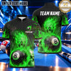Maxcorners Ghostly Skull Lightning Storm Billiards Multiple Options Personalized Name, Team Name 3D Shirt