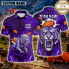 Maxcorners Tiger Roaring Wild Predator Multiple Options Personalized Name, Team Name 3D Shirt